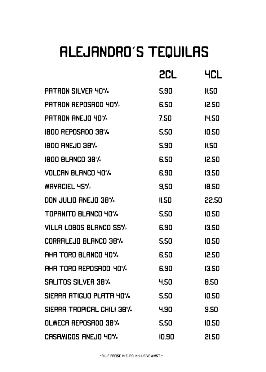 ALEJANDRO’S mexican kitchen & bar Photo Menu 10