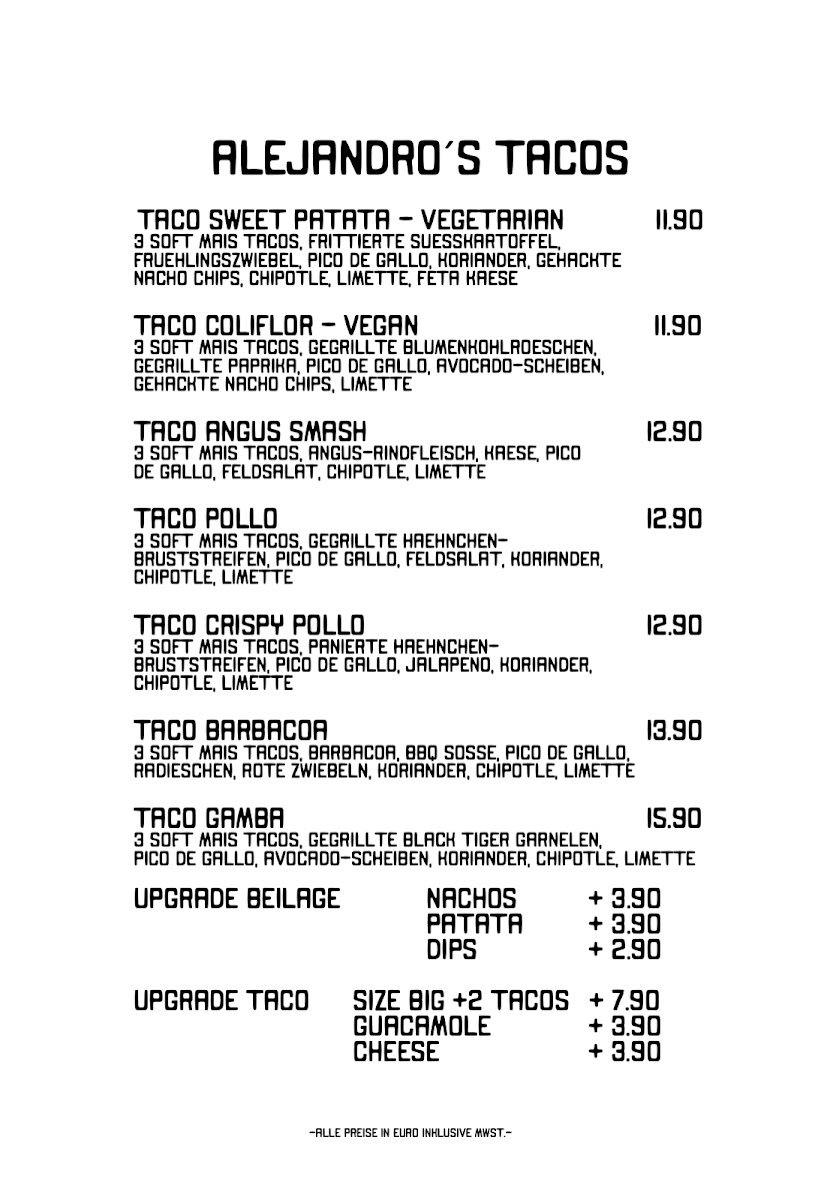 ALEJANDRO’S mexican kitchen & bar Photo Menu 2