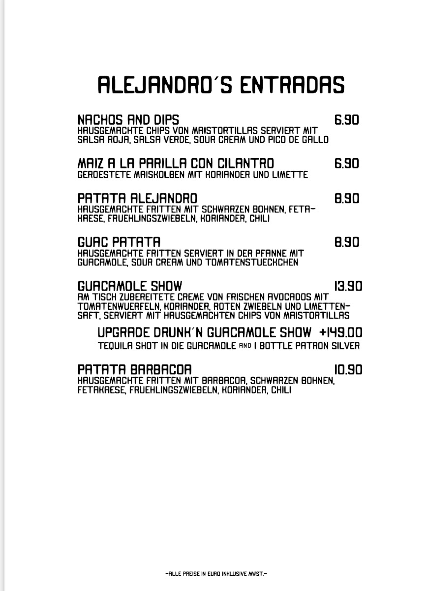 ALEJANDRO’S mexican kitchen & bar Photo Menu 4