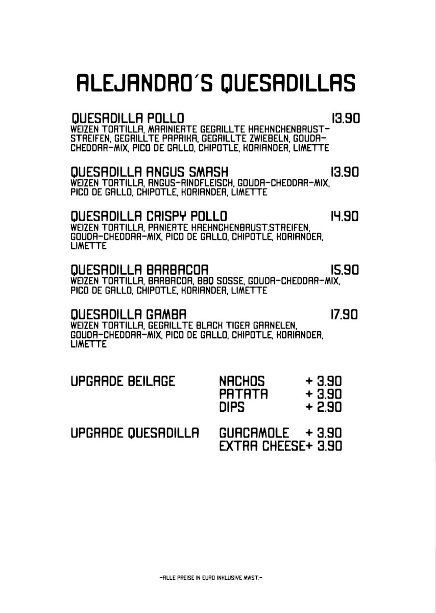 ALEJANDRO’S mexican kitchen & bar Photo Menu 8