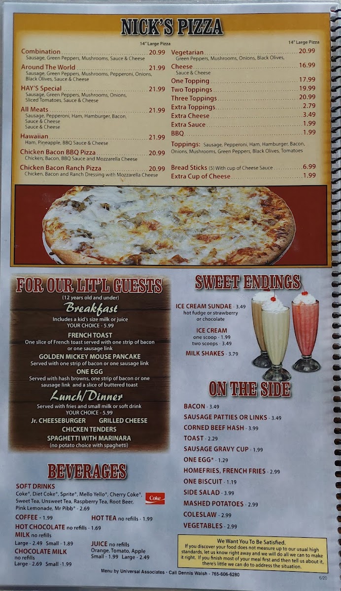 Nick's Restaurant Photo Menu 5