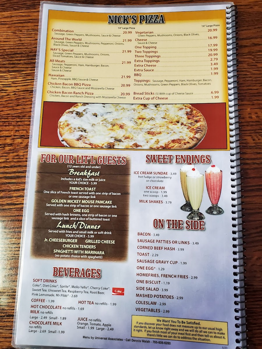 Nick's Restaurant Photo Menu 6