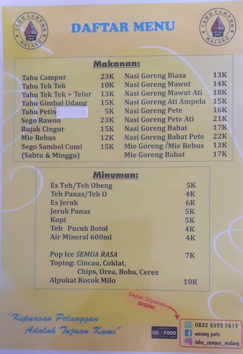 Warung Petis Batam Photo Menu 5