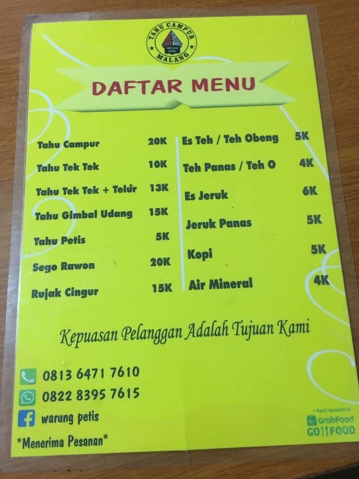 Warung Petis Batam Photo Menu 6