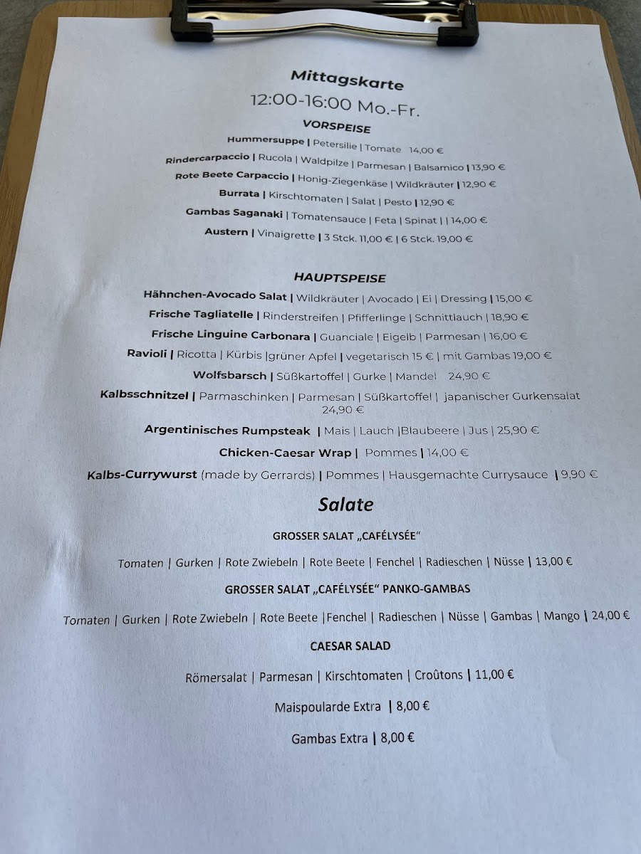 CafeElysee Photo Menu 1