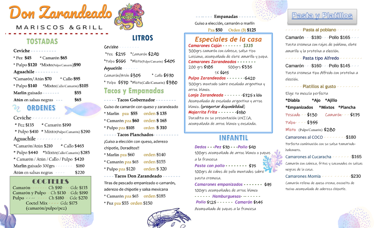 Mariscos Don Zarandeado Photo Menu 1