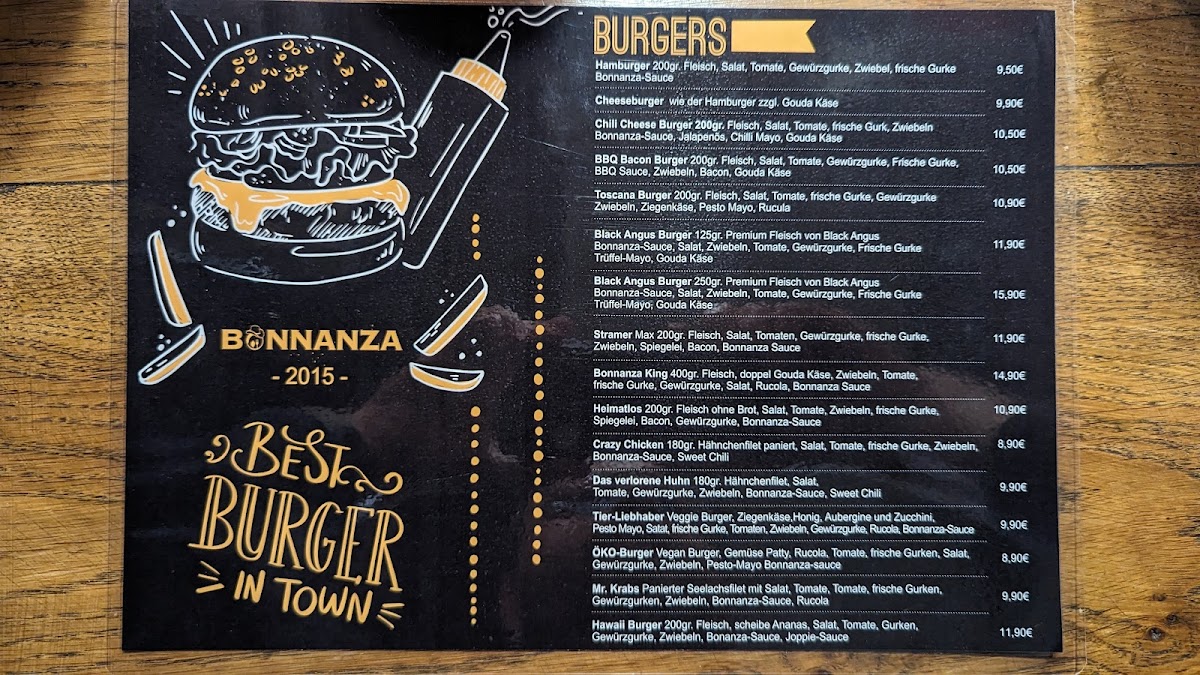 Bonnanza Burger Factory Photo Menu 3