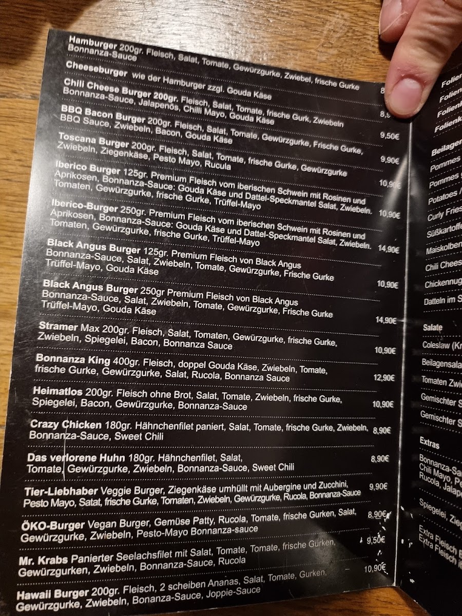 Bonnanza Burger Factory Photo Menu 5