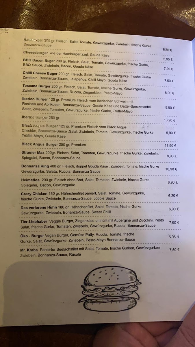 Bonnanza Burger Factory Photo Menu 6