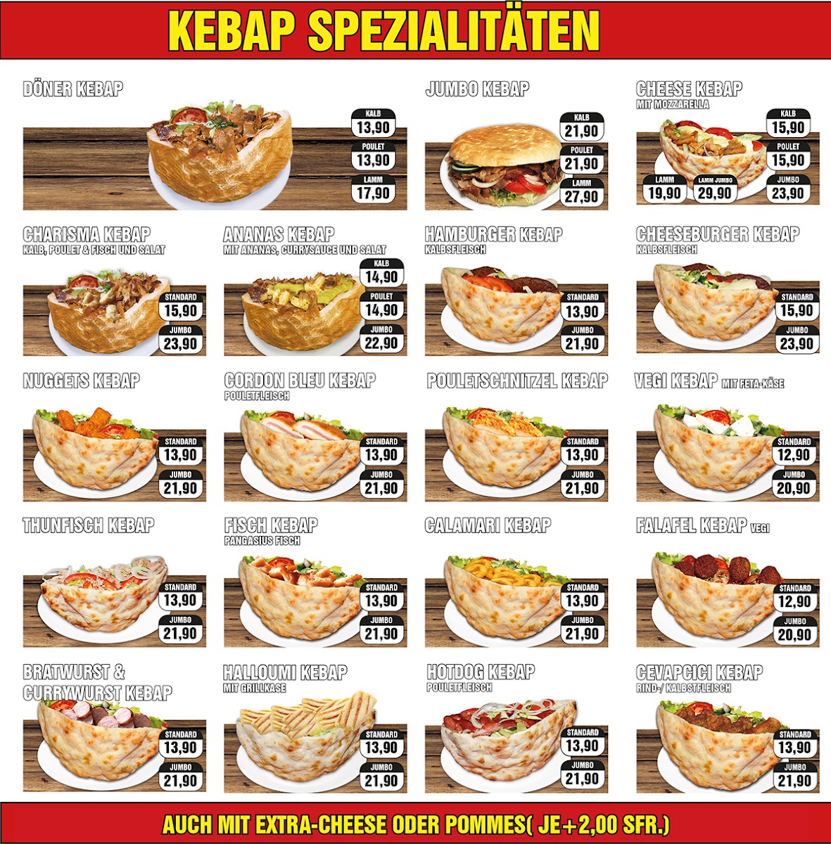 Charisma Sierre Kebab et Pizza Photo Menu 6