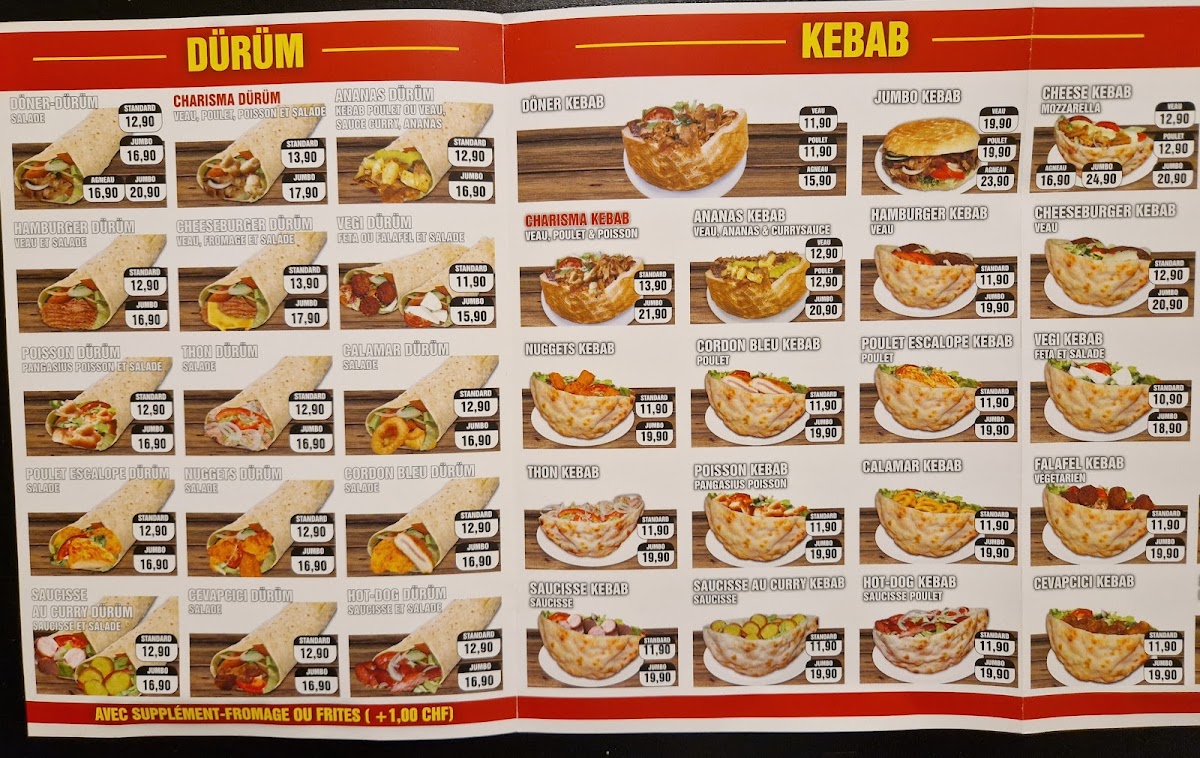 Charisma Sierre Kebab et Pizza Photo Menu 7