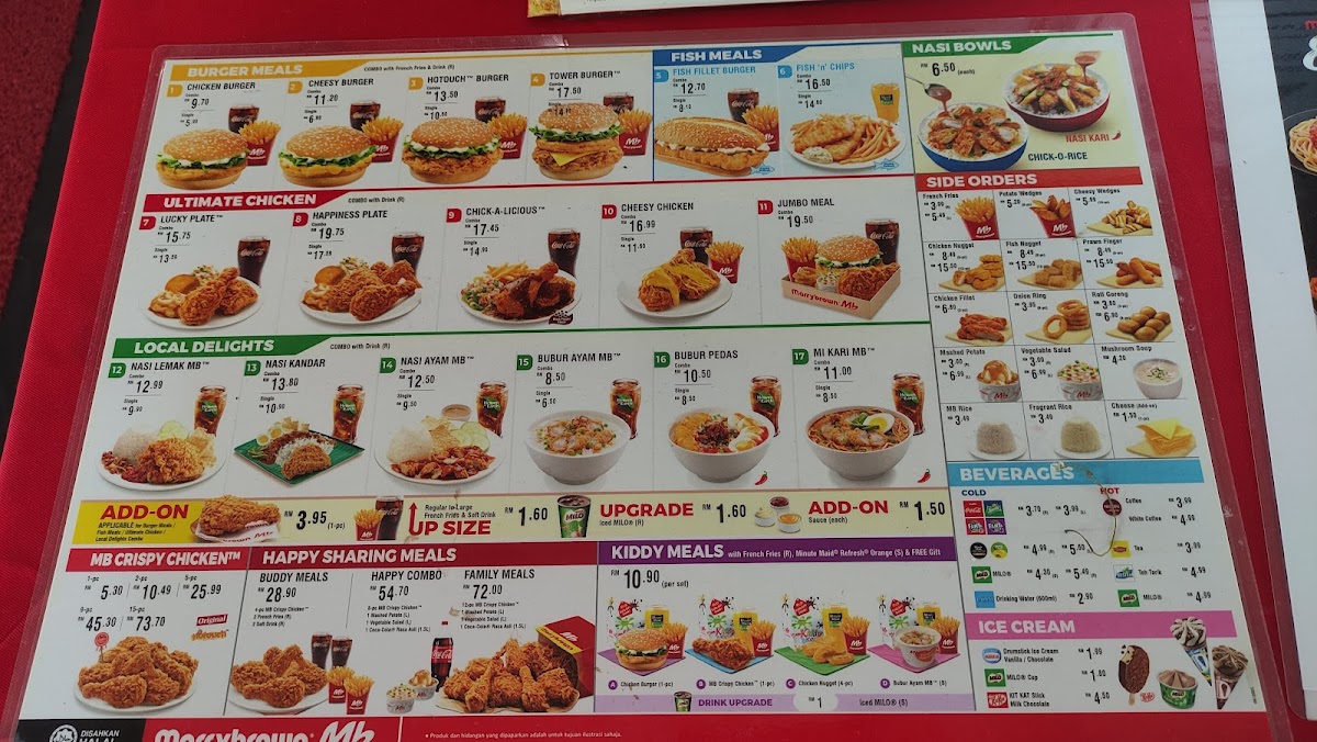 Marrybrown Setapak Photo Menu 1