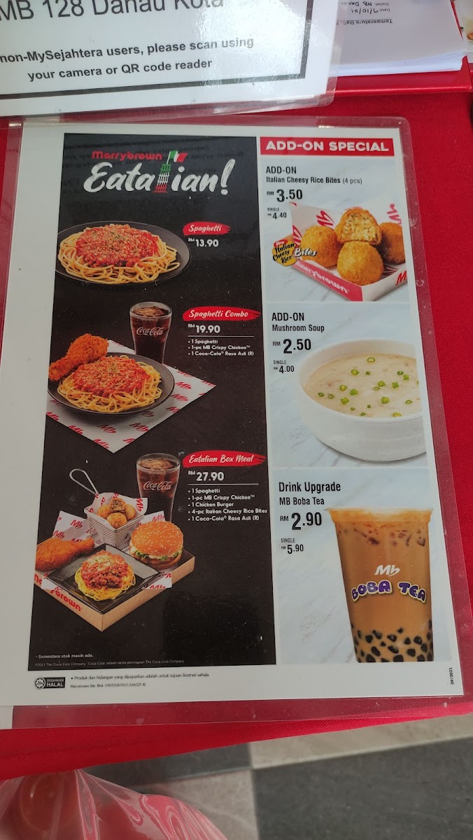 Marrybrown Setapak Photo Menu 4