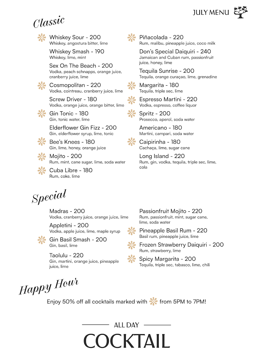 Koppee Beach Club Photo Menu 1