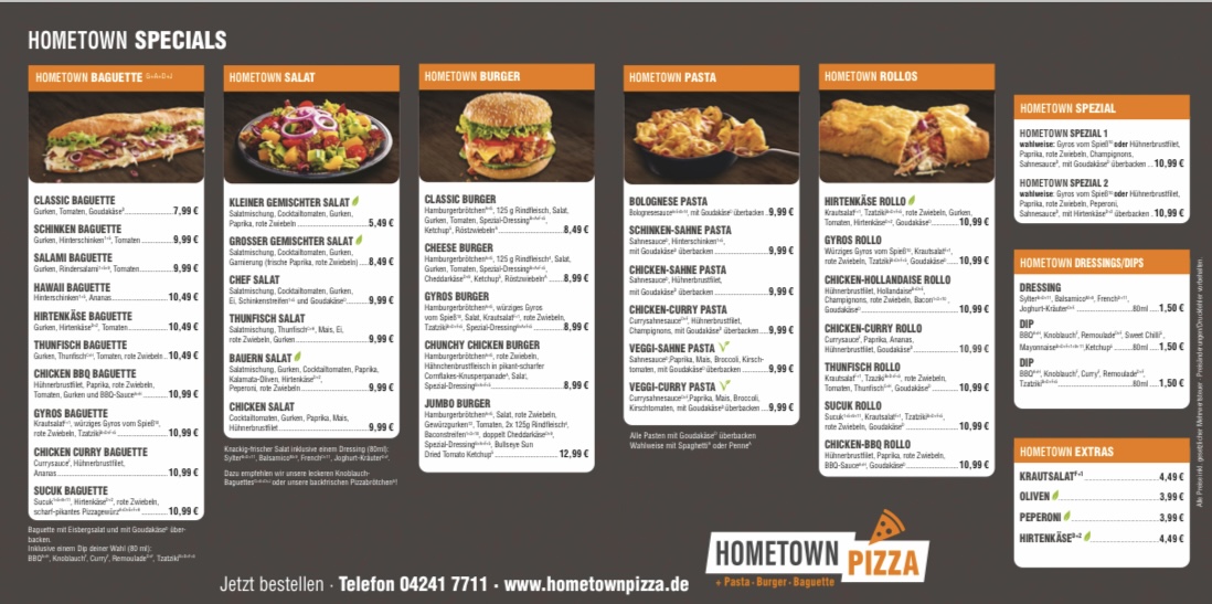 Hometown Pizza Bassum Photo Menu 1