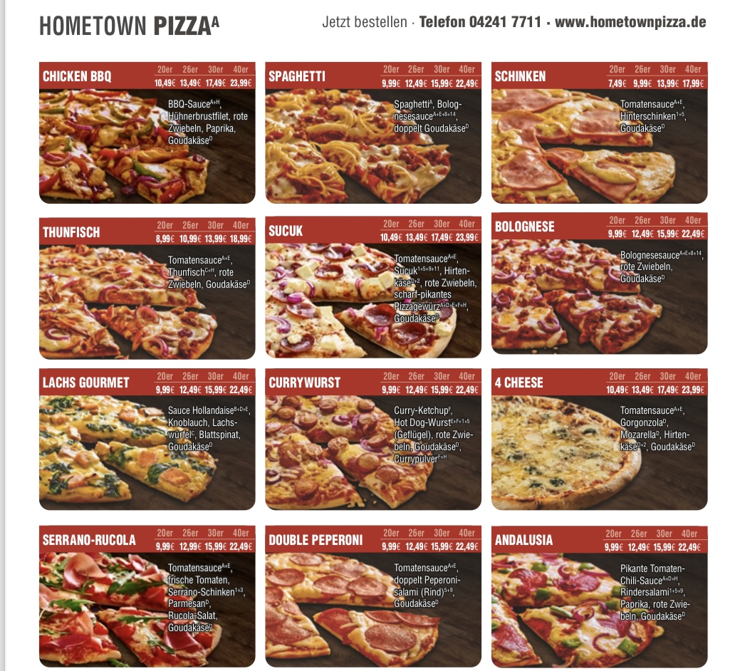 Hometown Pizza Bassum Photo Menu 3