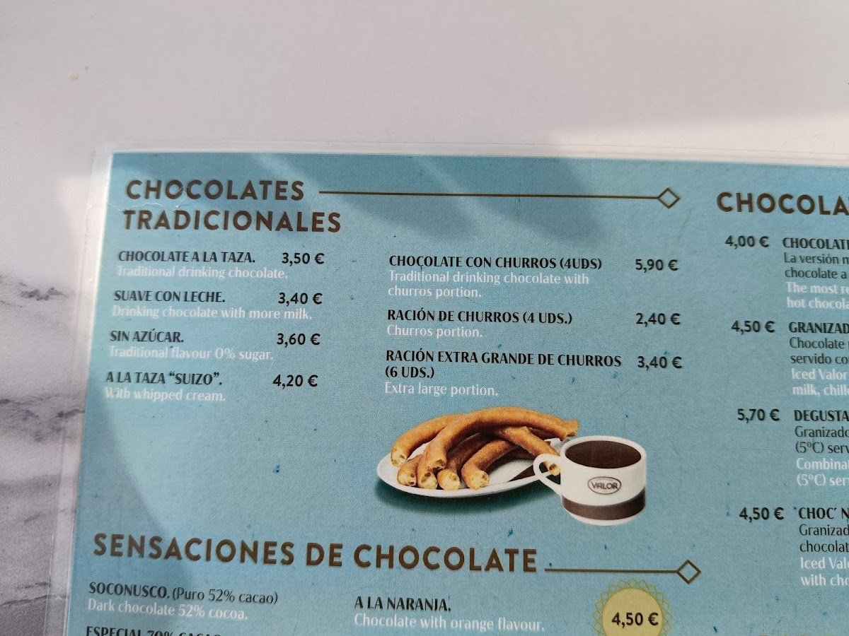Chocolatería Valor Photo Menu 4