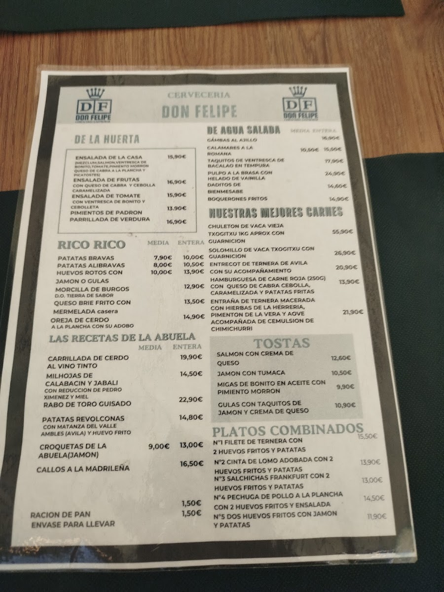 Cerveceria Don Felipe Photo Menu 1
