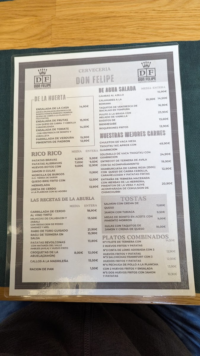 Cerveceria Don Felipe Photo Menu 3