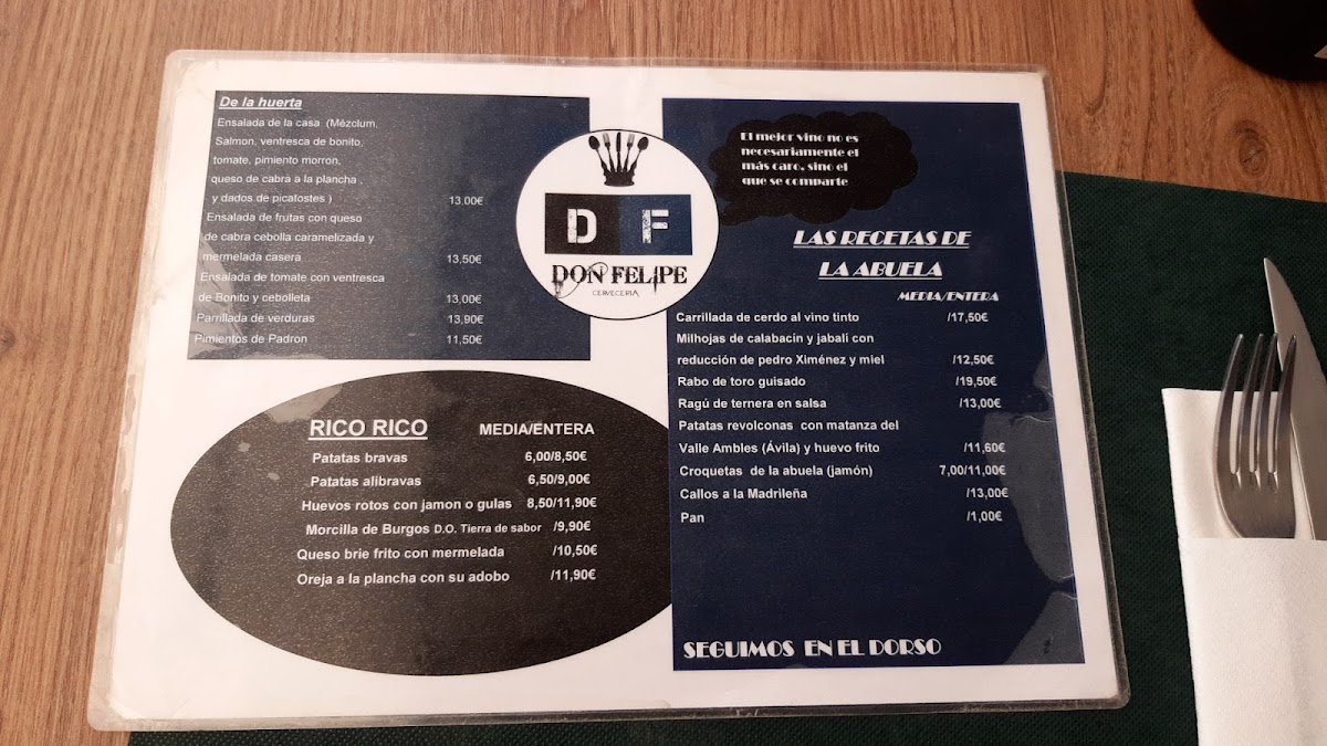 Cerveceria Don Felipe Photo Menu 8