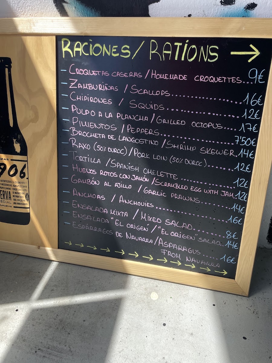 El Origen Cervecería Photo Menu 1