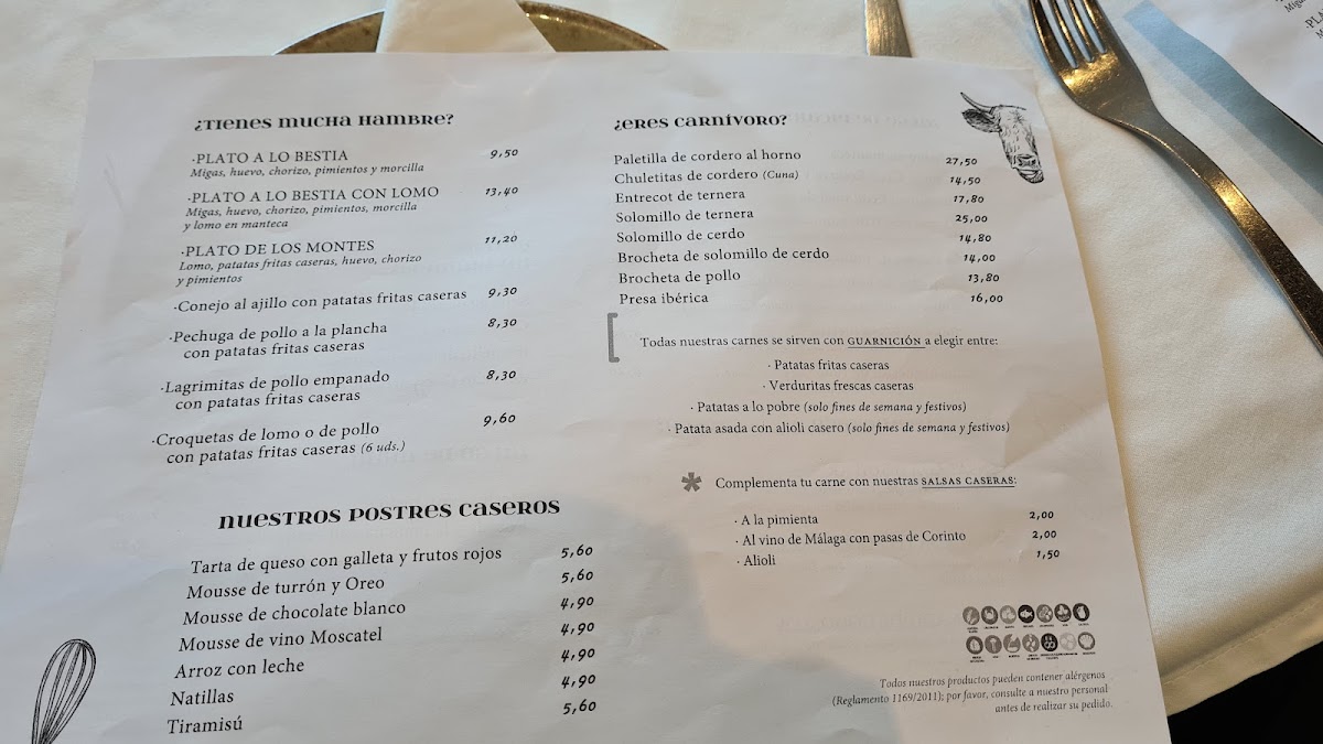 Restaurante Los Tres Cincos Photo Menu 4