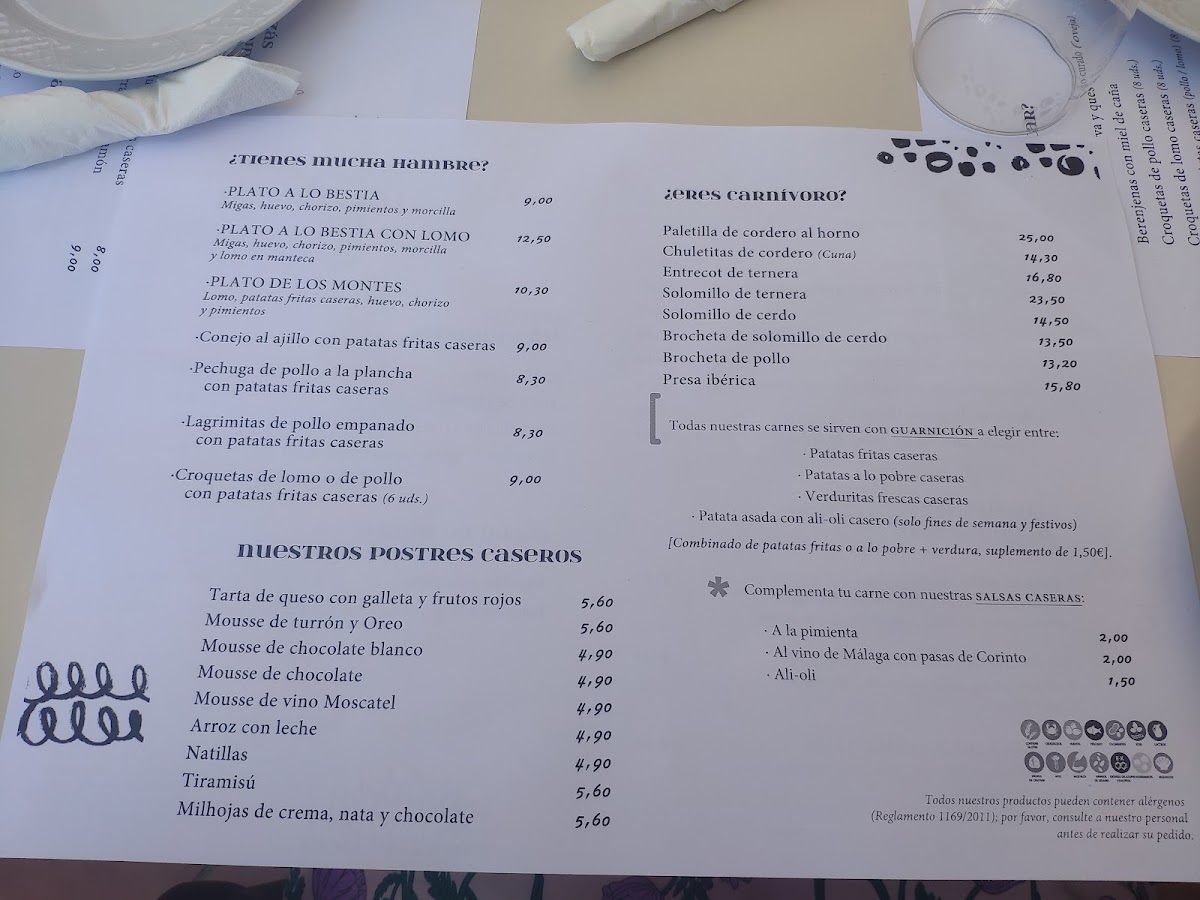 Restaurante Los Tres Cincos Photo Menu 7