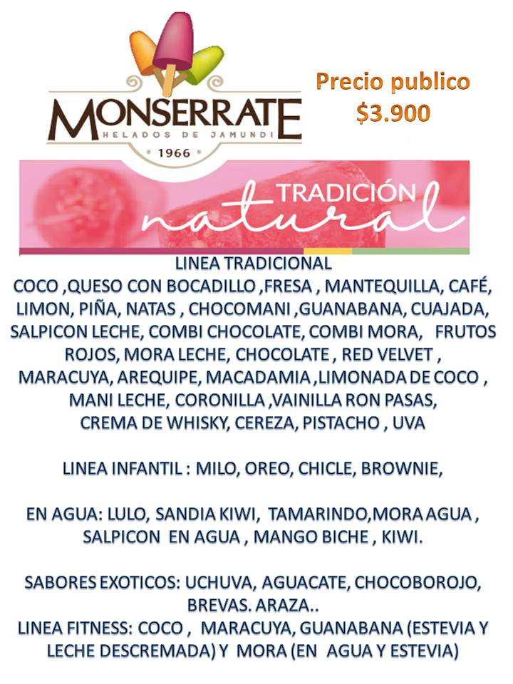 Helados Monserrate Jamundi Photo Menu 3