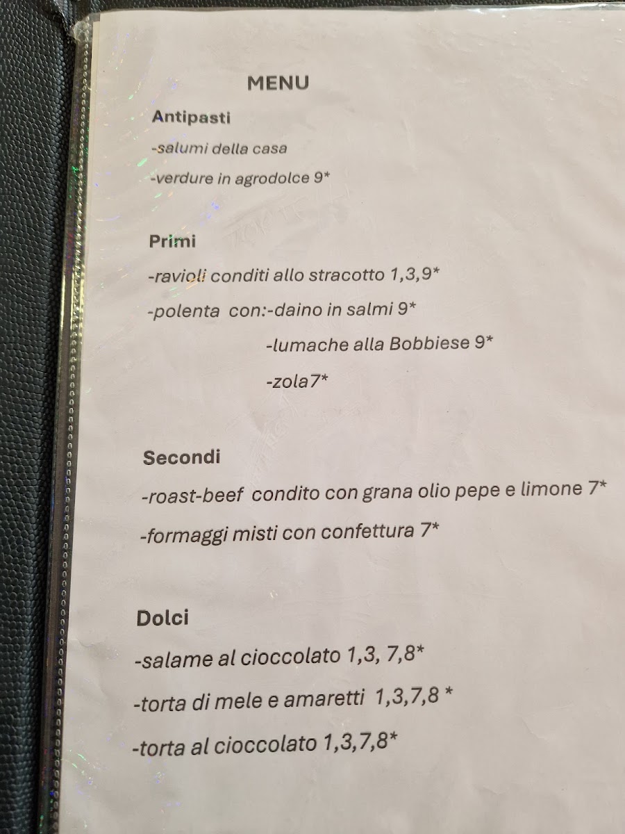Trattoria Bar La Scaparina Photo Menu 1