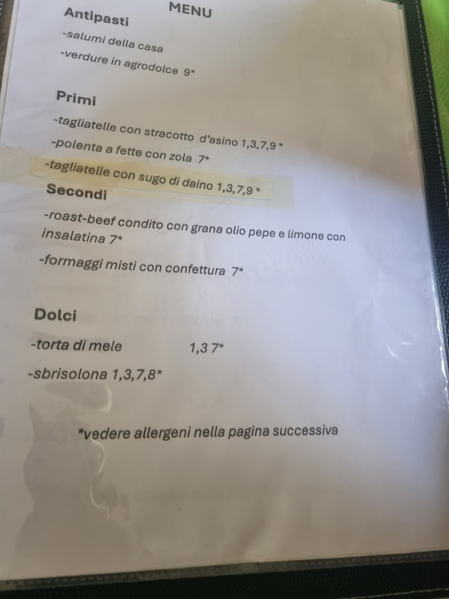 Trattoria Bar La Scaparina Photo Menu 2