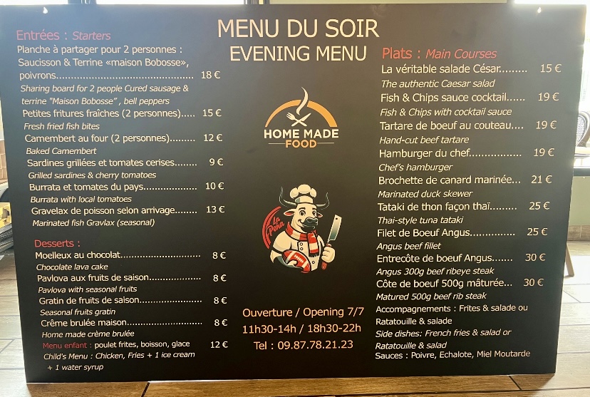 La Peña Photo Menu 1