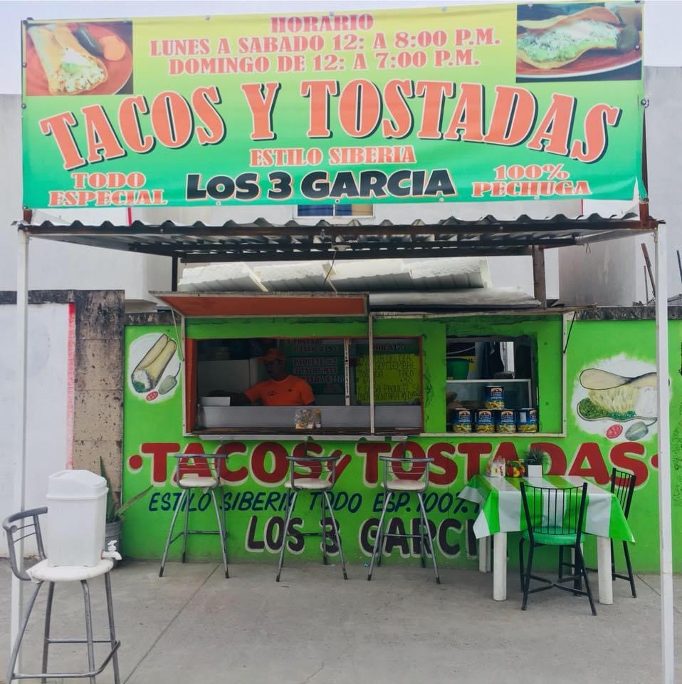 Tacos y tostadas Estilo Siberia los 3 García