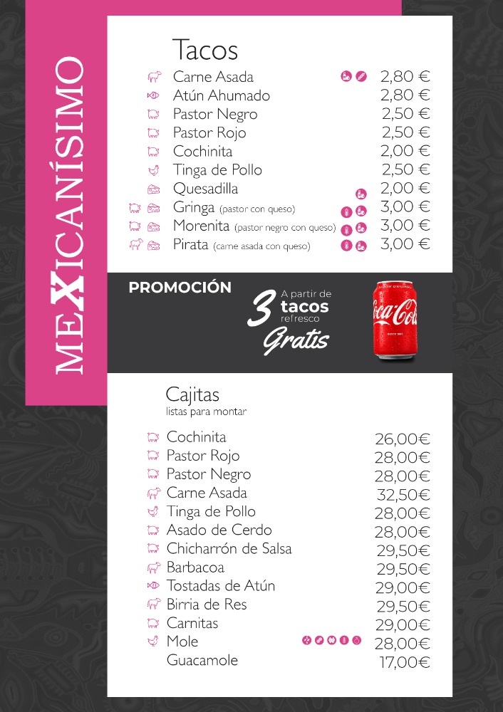 Mexicanísimo Salamanca Photo Menu 2