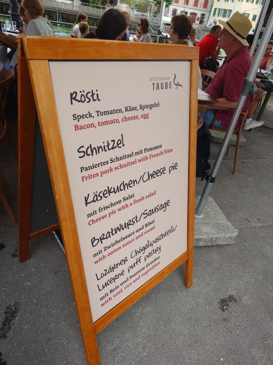 Wirtshaus Taube Luzern Photo Menu 5