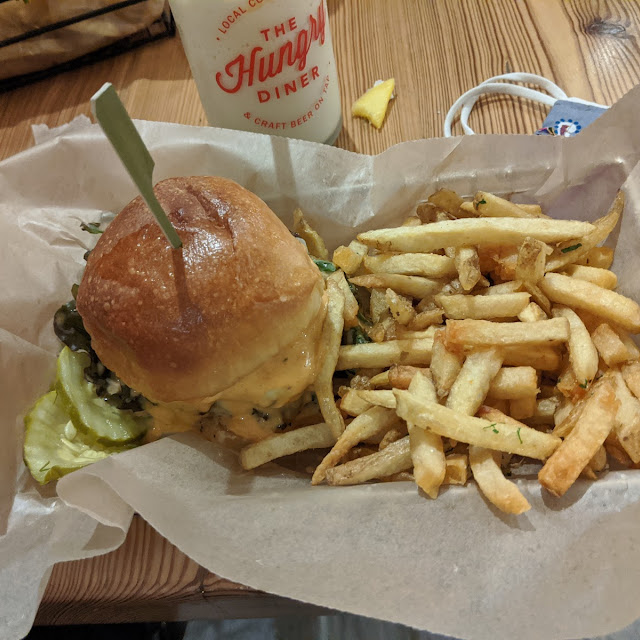 Burger and Crispy French Fries