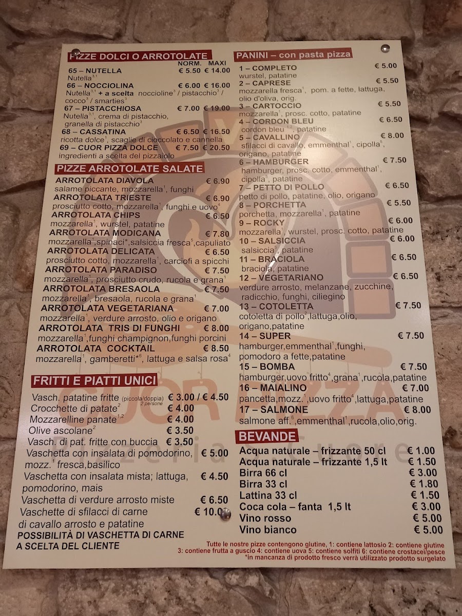 Pizzeria Cuor Pizza Photo Menu 2