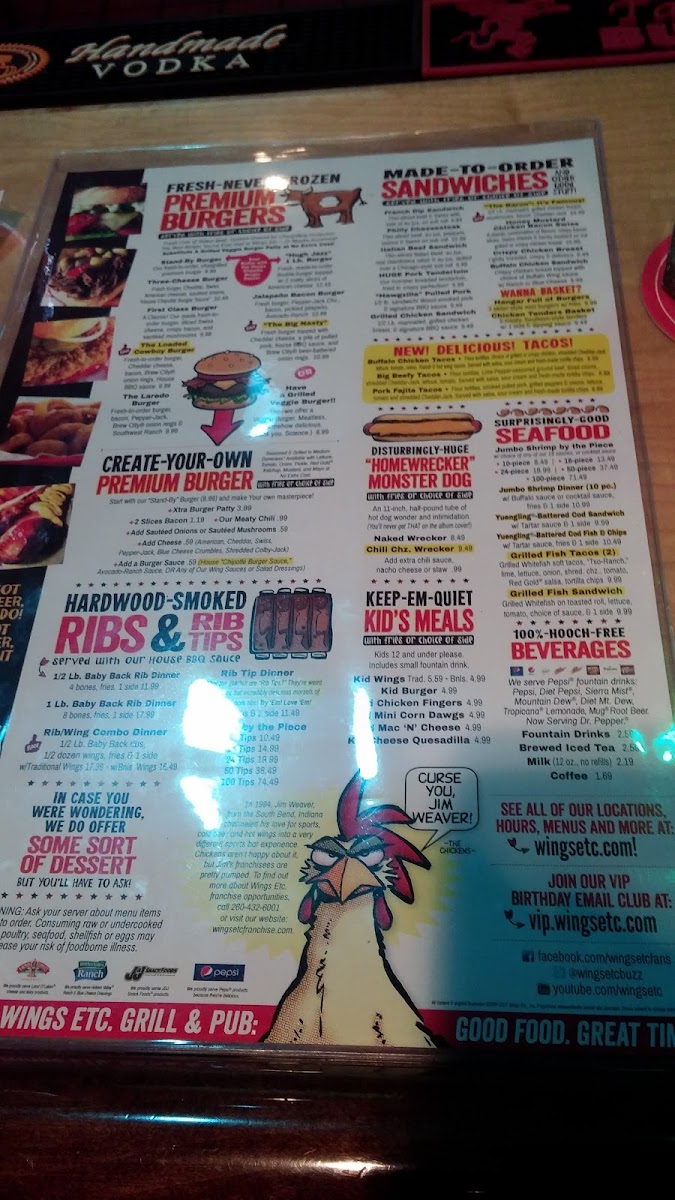 Wings Etc. Photo Menu 4