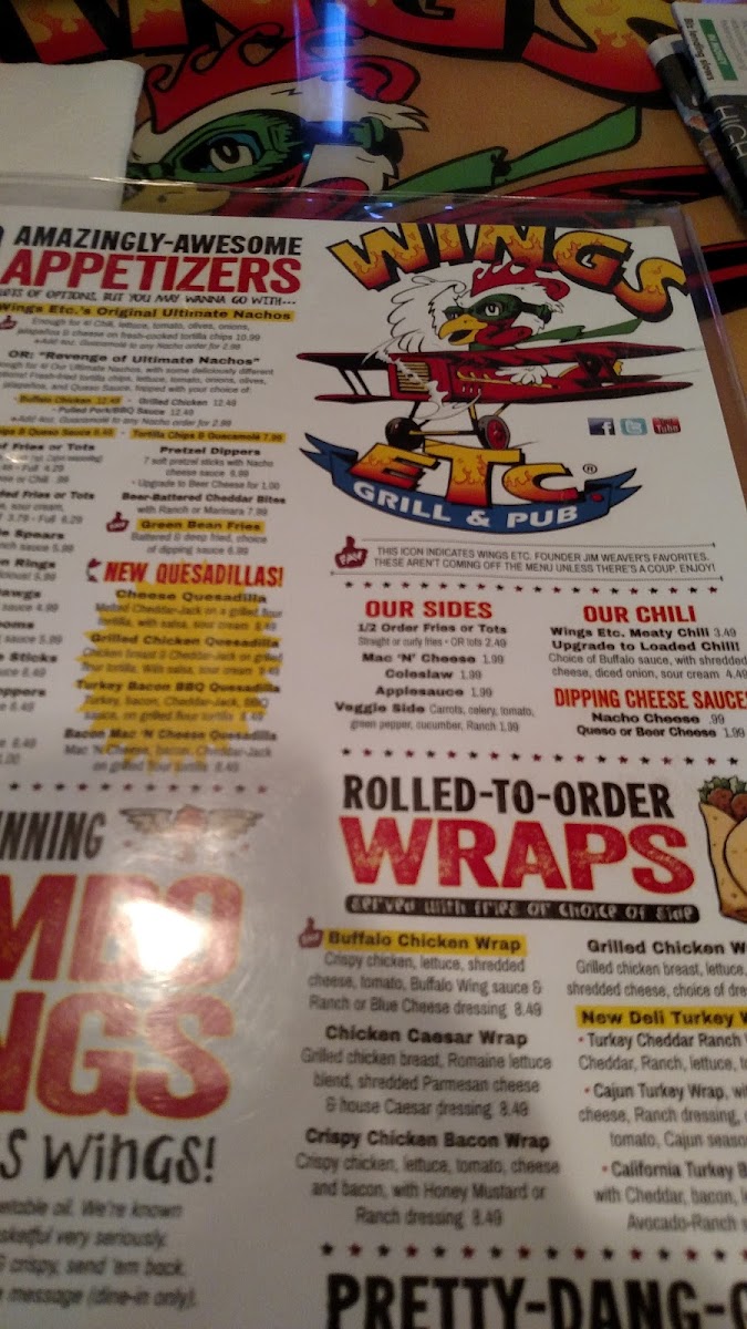 Wings Etc. Photo Menu 6