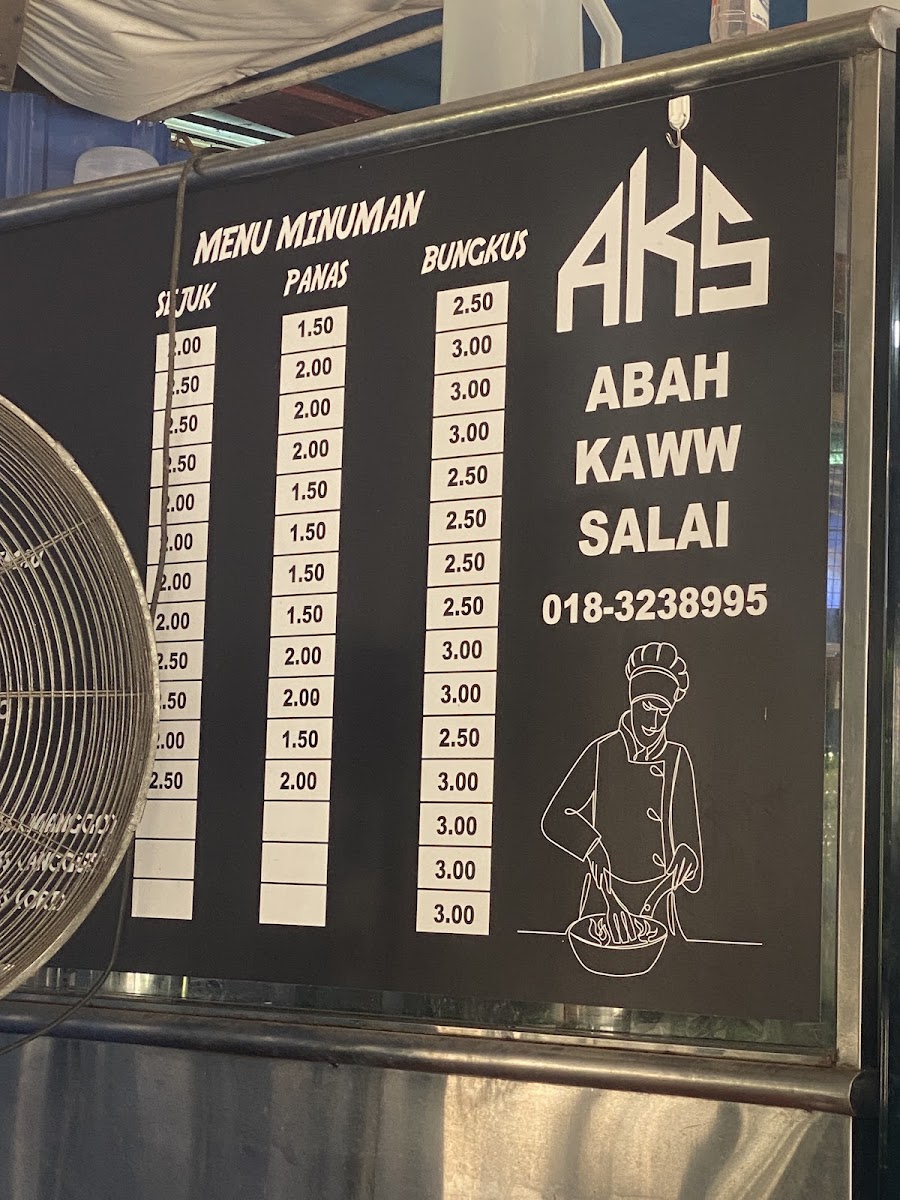 Abah Kaww Salai & Western Photo Menu 1