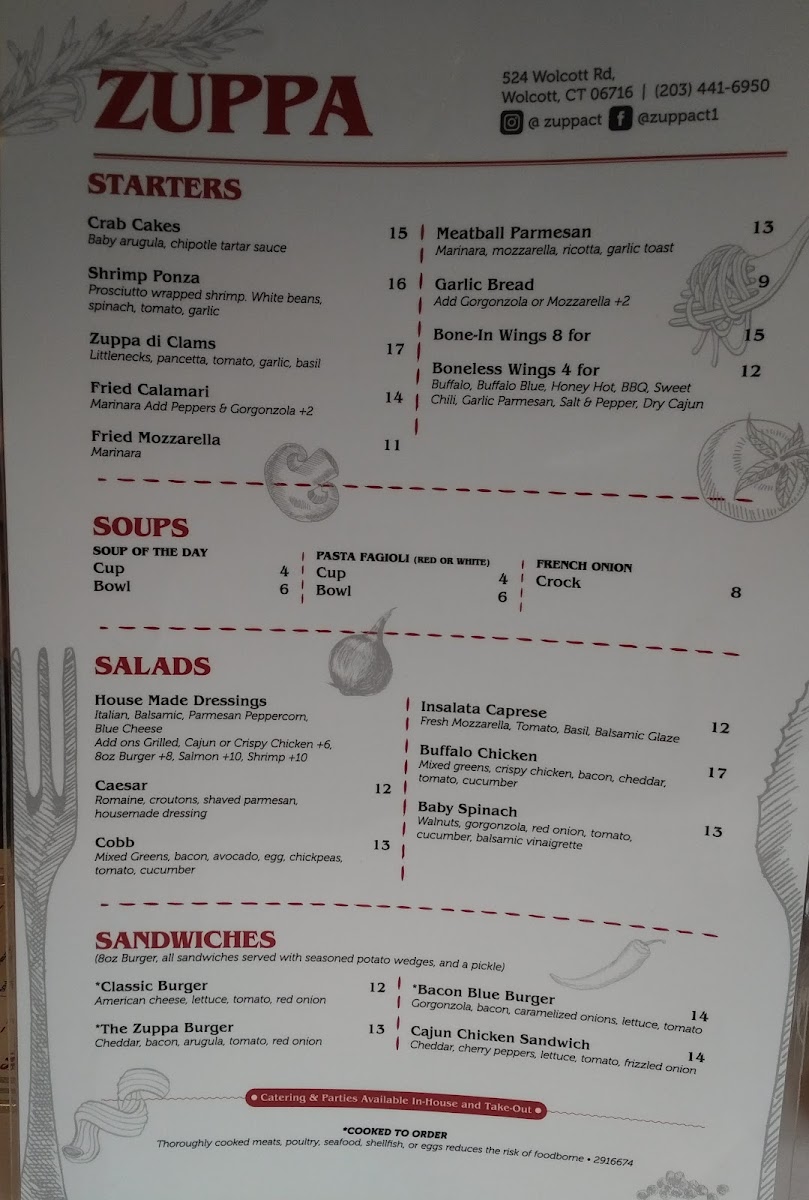 Zuppa - Unique Italian Pub Photo Menu 2