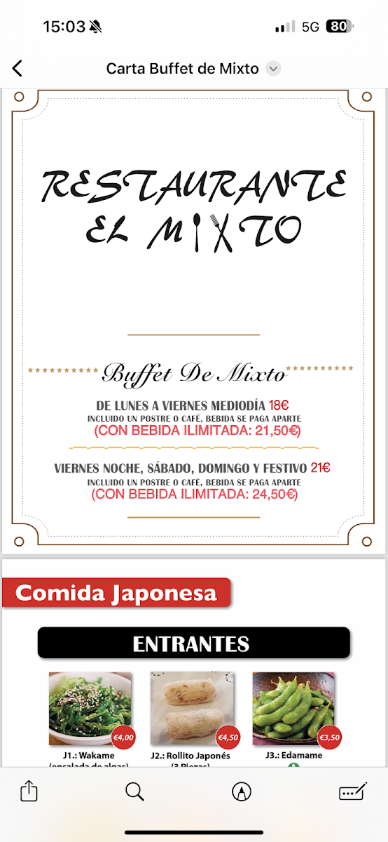 Buffet El Mixto Photo Menu 3