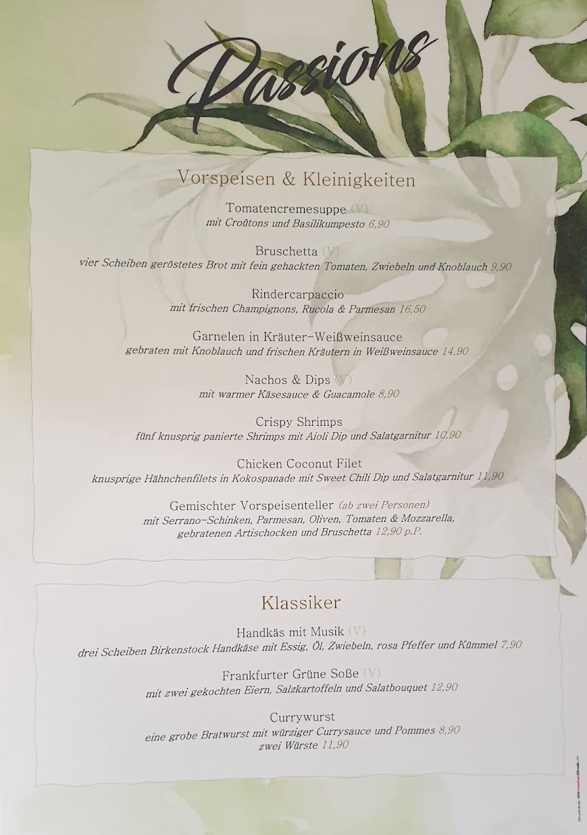 Restaurant Passions Photo Menu 6