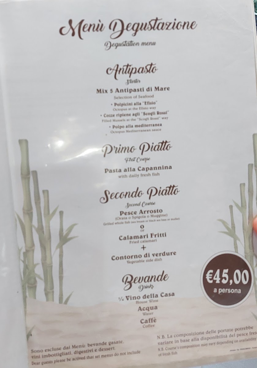 La Capannina Photo Menu 2
