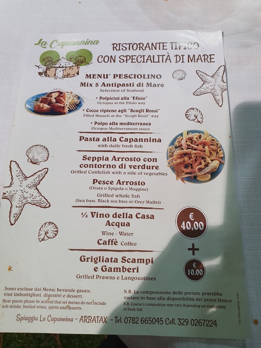La Capannina Photo Menu 6