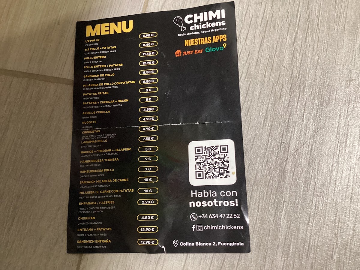 Chimi Chickens Photo Menu 4