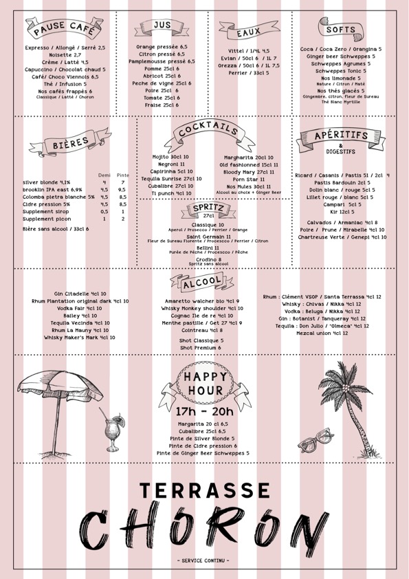 Terrasse Choron Photo Menu 1