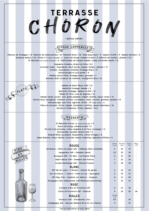 Terrasse Choron Photo Menu 2