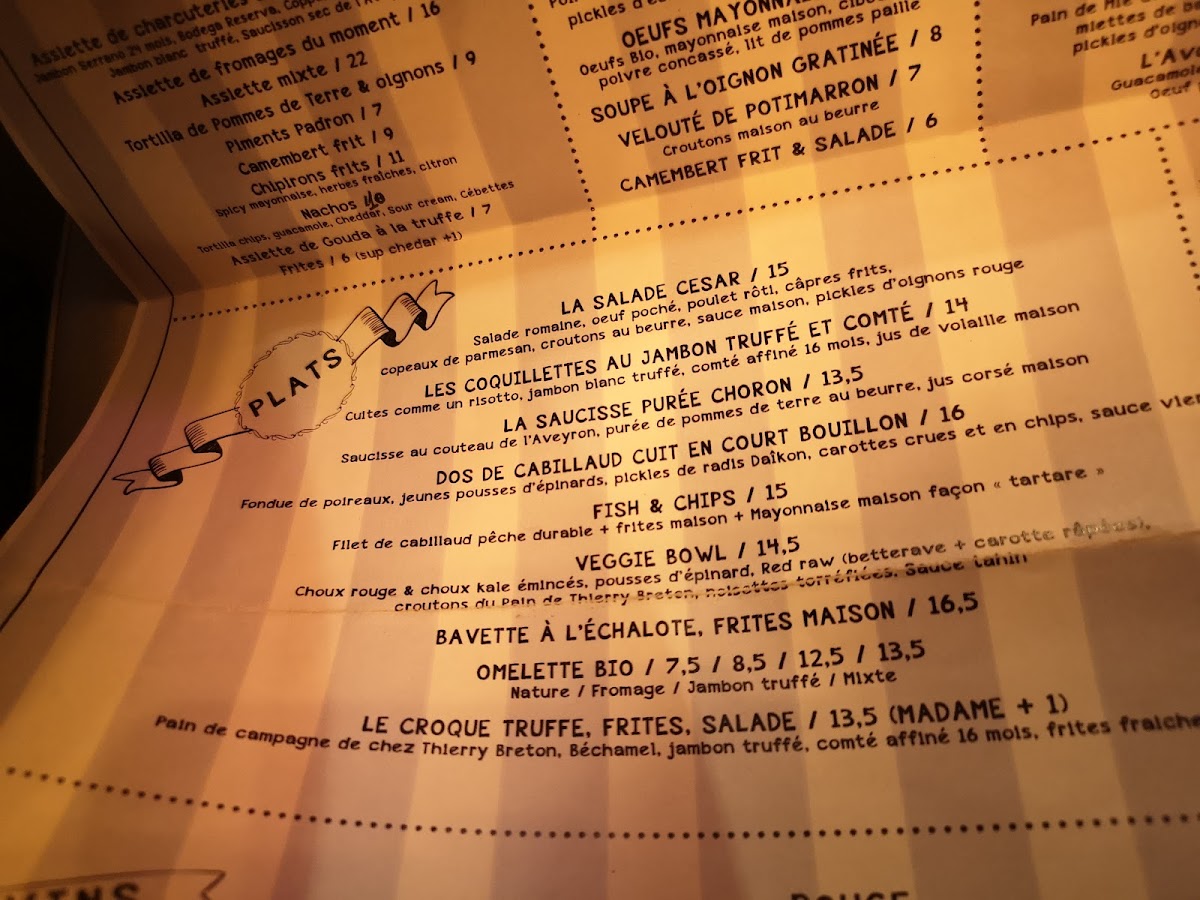 Terrasse Choron Photo Menu 3