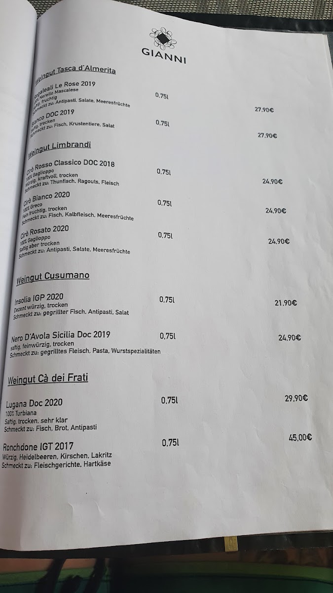 Gianni Ristorante-Pizzeria Photo Menu 4