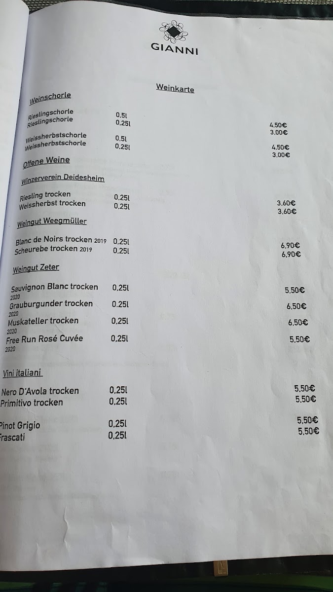 Gianni Ristorante-Pizzeria Photo Menu 7